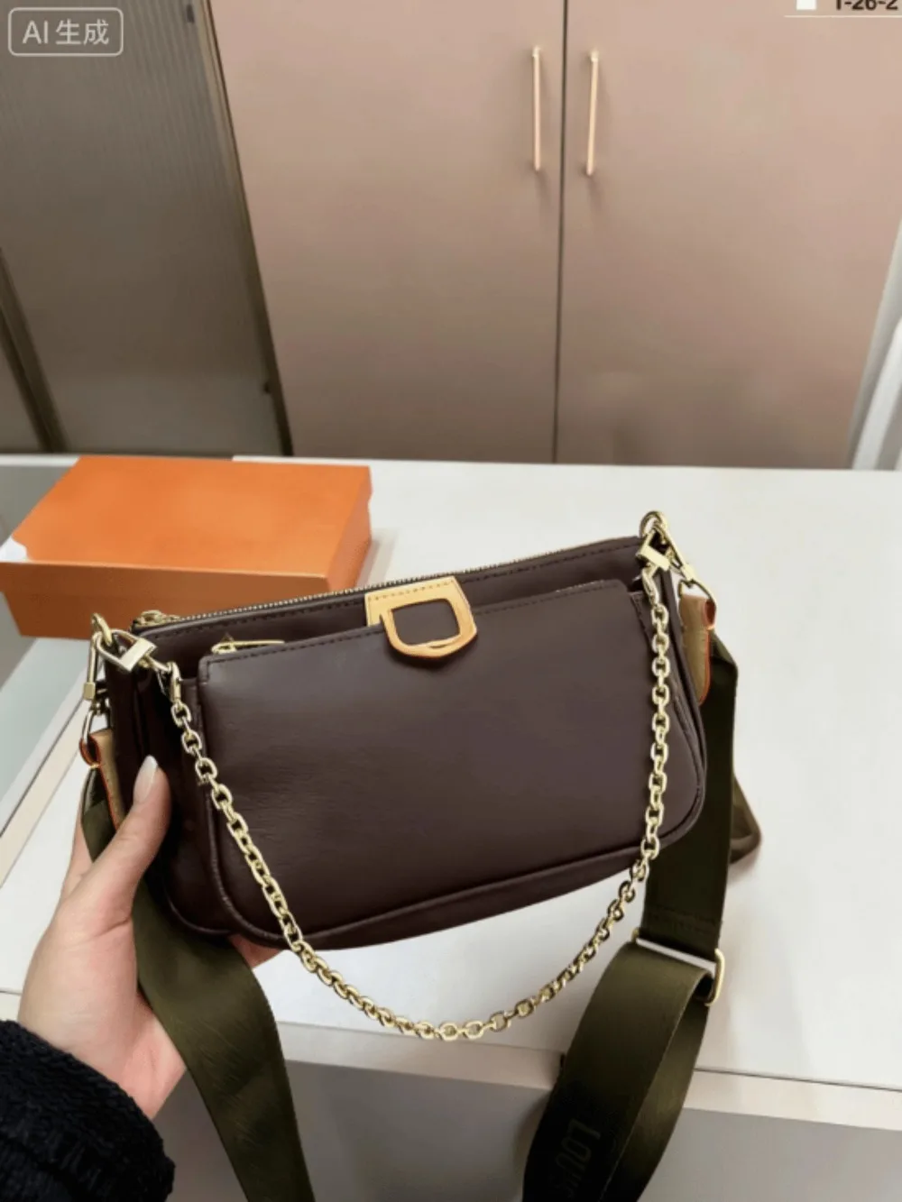 

2025 женская новая сумка модная ассорти ретро простая маленькая изысканная женская сумка 23*13 см