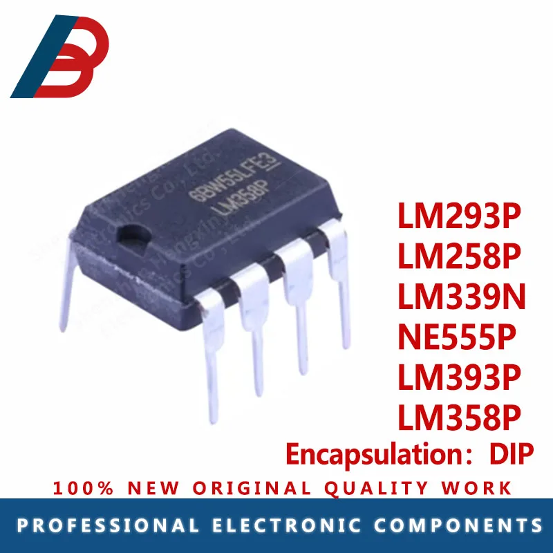 10PCS LM358P  LM358N, LM393P, LM393, NE555P, NE555, LM324N, LM324, LM339N, LM339 DIP8 IC