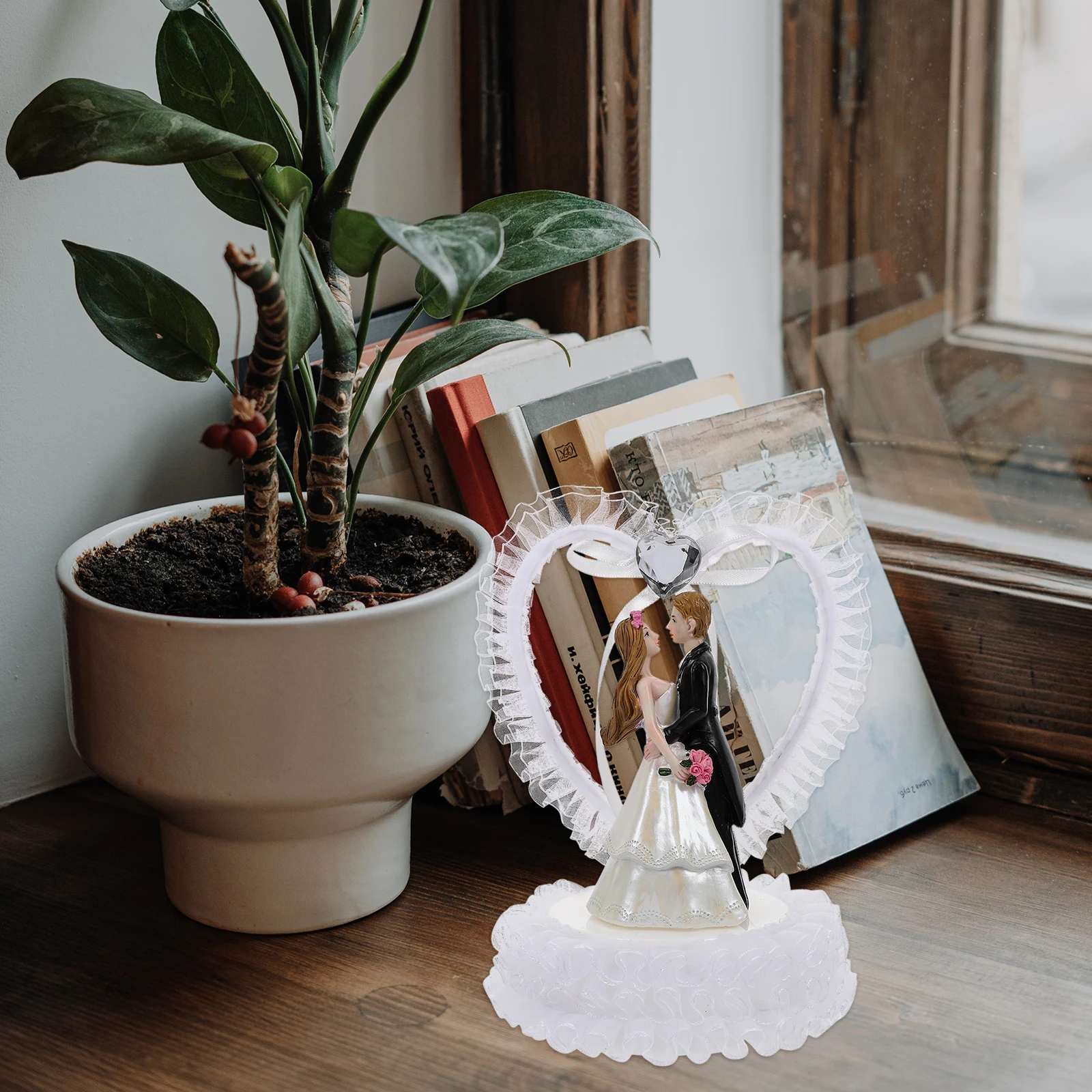 

1Pcs Crystal Bride Groom Shape Ornament Wedding Party Decoration Cake Topper Valentine's Day Romantic Couple Adorn