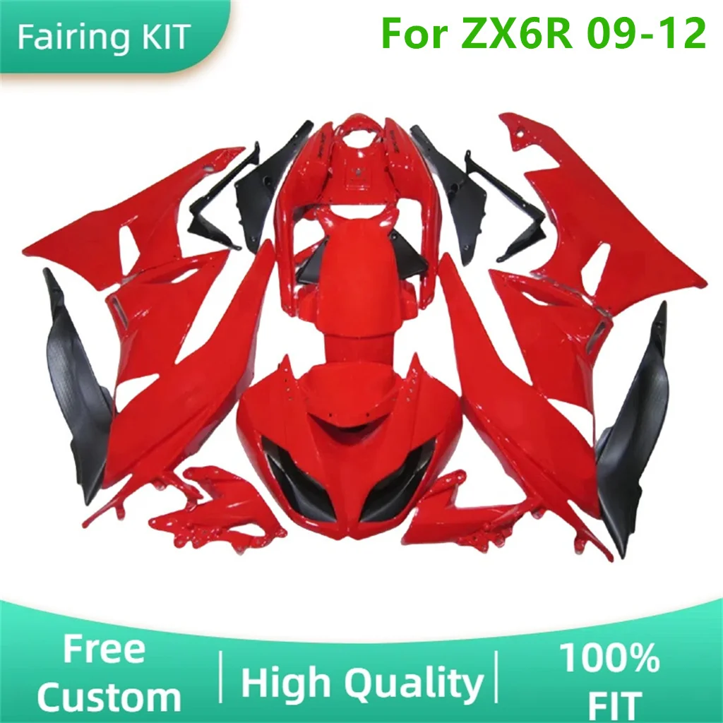 Fit for Kawasaki ZX 6R 2009-2011 2012 ZX-6R 09 10 11 12 ZX6R ABS Plastic Fairing Kit Body Rebuild Street Sport Bodywork Parts