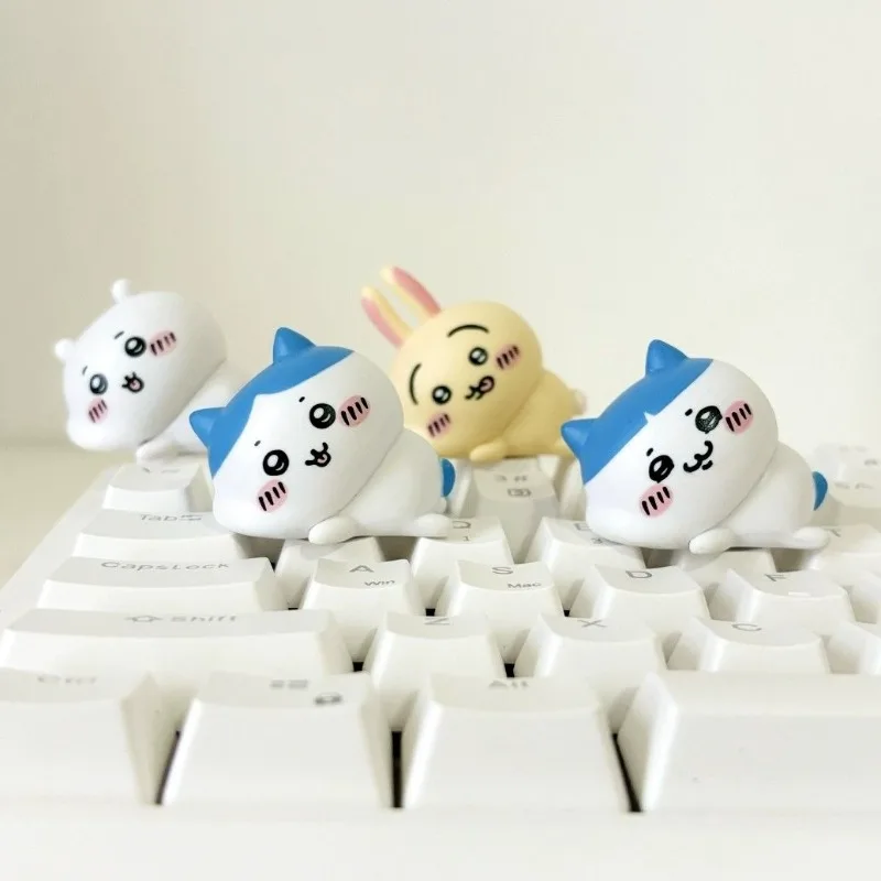 New Miniso Anime Cartoon Keycap Cross Shaft Mechanical Keyboard Cap Personalized Original Cute Keycap Chiikawa Hachiware Gift