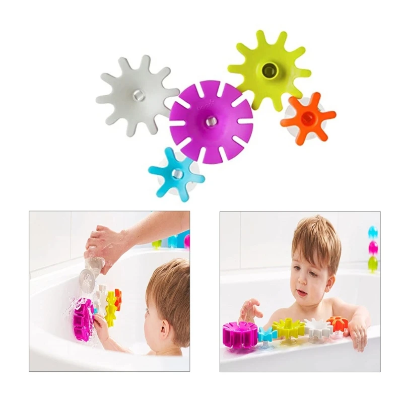 Bath Toy for Toddlers Baby Bathtub Water Toy Colorful Gear with Suction Cups