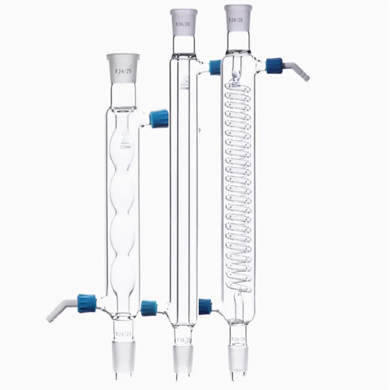 Straight condenser spherical condenser tube detachable small mouth laboratory snake condenser tube 200/300mm