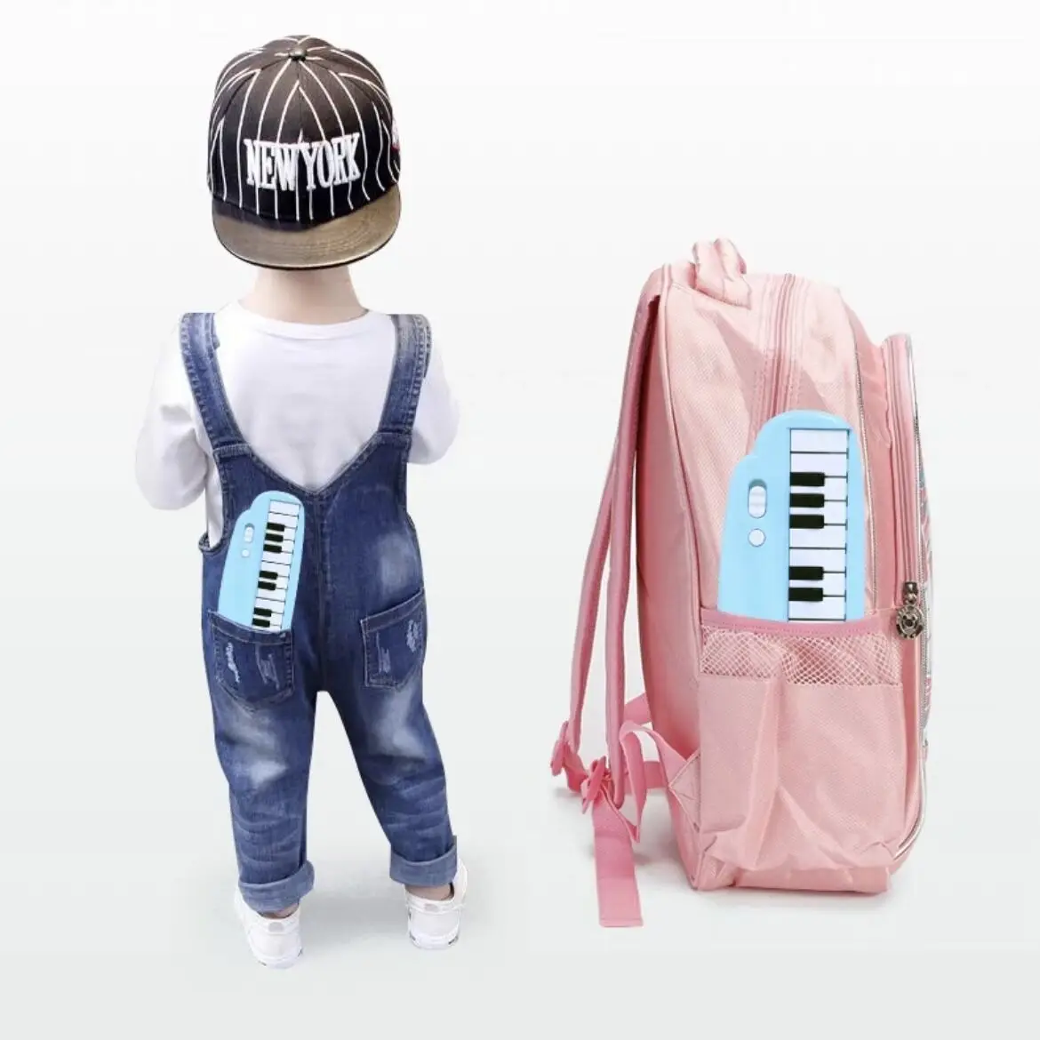 Piano de bolsillo de 25 teclas, Juguete Musical para niños, color rosa, órgano electrónico Piano de tablero con grabación de Karaoke