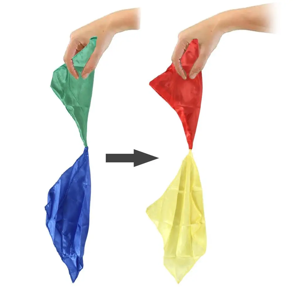 1 Set Magic Silk Scarf Color Changing Linked Silk For Stage Performance Magicians Joke Props Tools Creative Classic Toys