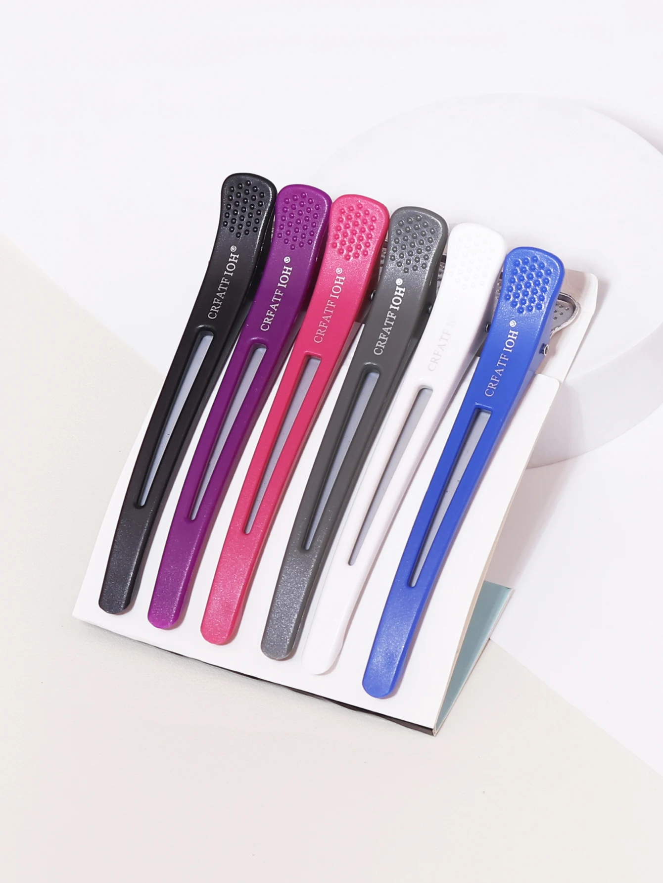 6 قطع من مشابك الشعر البلاستيكية غير اللامعة بدون خياطة لتصفيف الشعر وتصفيف ثابت ومشابك تصفيف نسائية احترافية خاصة للشعر المستعار الحقيقي #2