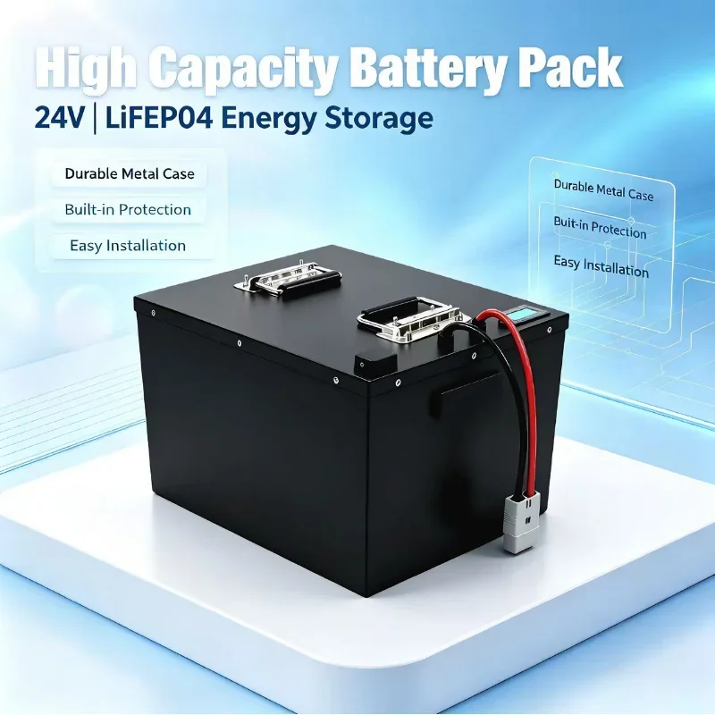 8S 24V LiFePO4 Battery Pack Built-in BMS 200Ah-900Ah Deep Cycle Battery for RV Caravan Camper Off-Grid Solar Energy Storage, Mul