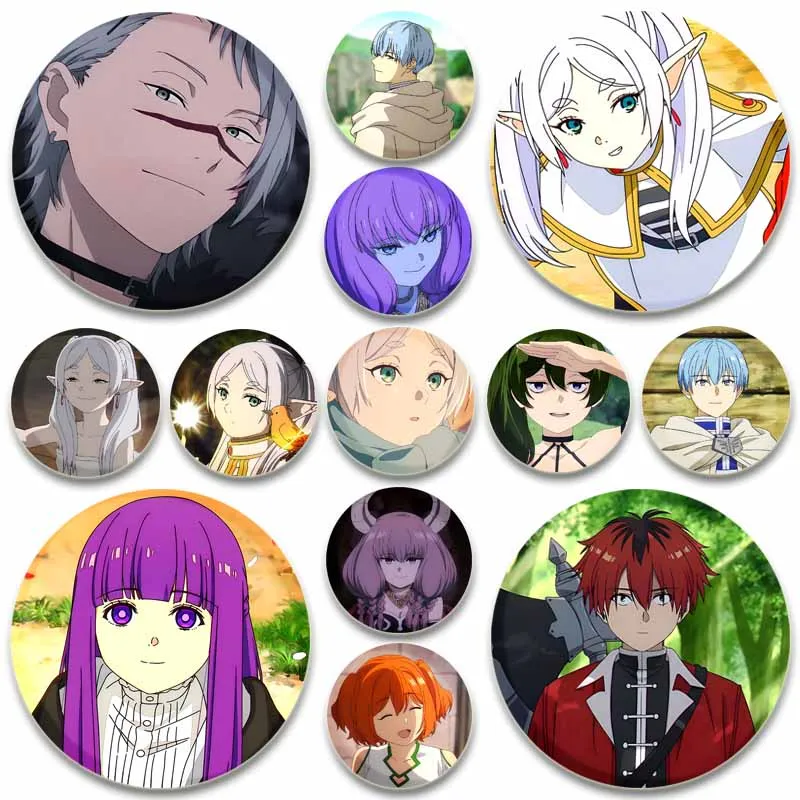 

Anime Frieren Beyond Journey's End Button Pins Cartoon Badge Round Creative Brooches for Backpack Jewelry Accessories Gifts