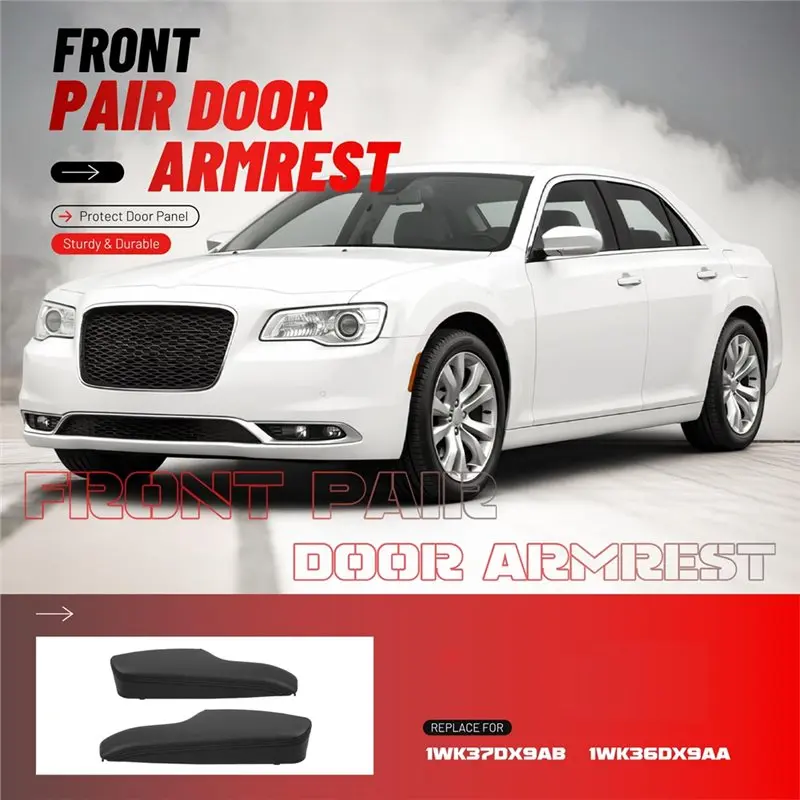 A85E-For Dodge Charger For Chrysler 300 Front Door Armrest Trim 1WK37DX9AB 1WK37DX9AA 2011-2023 Door Hand Arm Rest Accessories