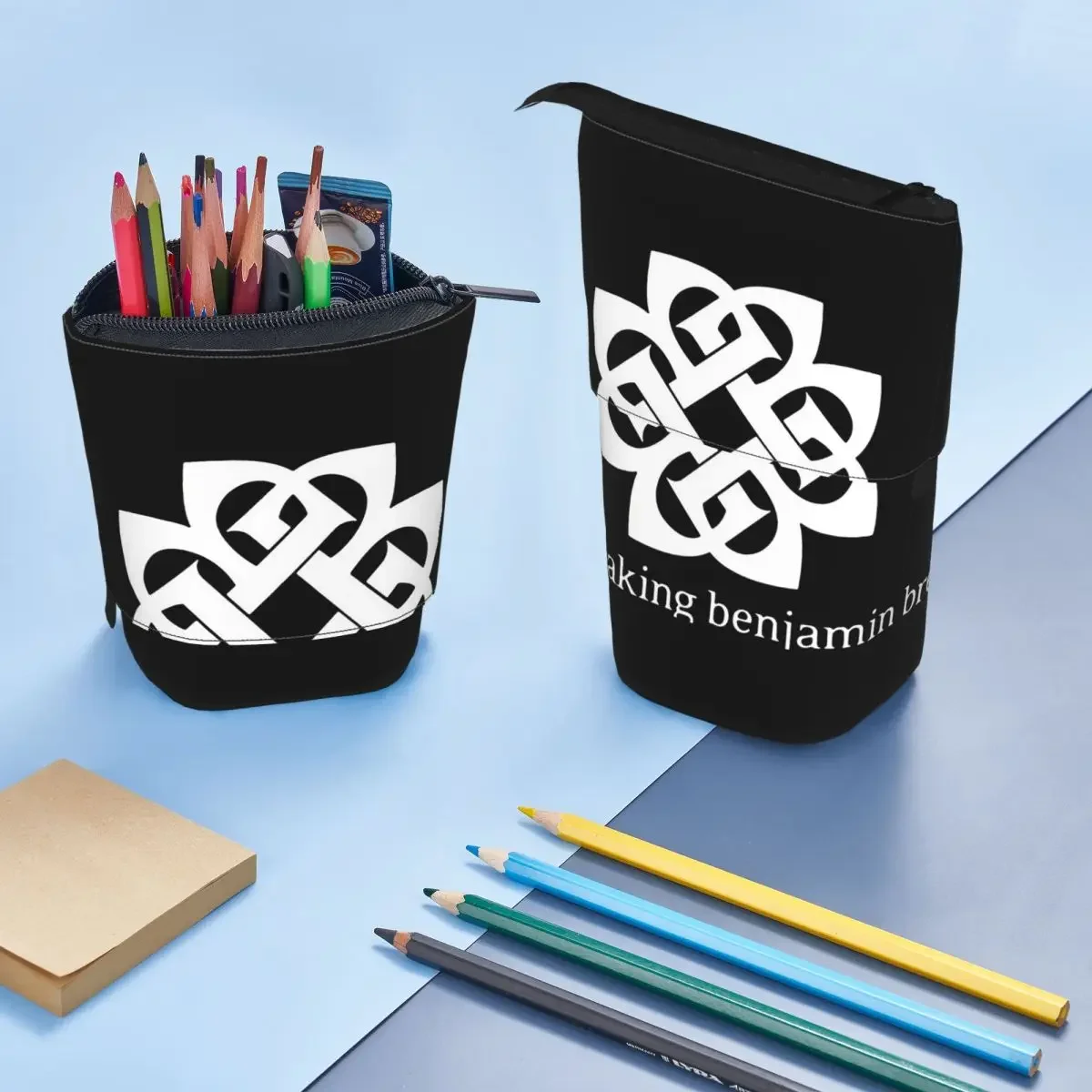 Art - Breaking Benjamin Premium wendbares Federmäppchen für Kinder, Geschenke, Stiftbox, Bleistiftbeutel, Schreibwaren, Stifthaltertasche