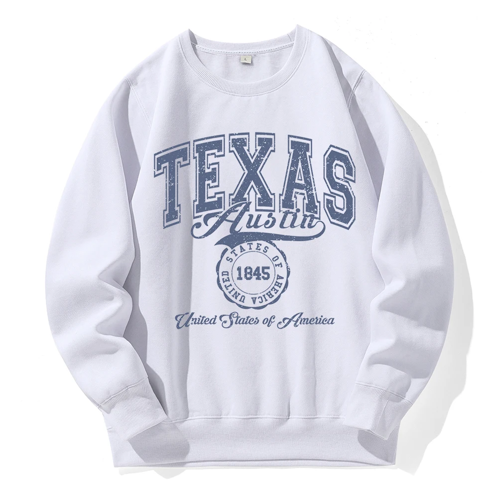 Texas Austin United States Of America Printing Men'S Sweatshirt Fashion Hooded Autumn Casual Hoodies Autumn Fit Male Streetwear