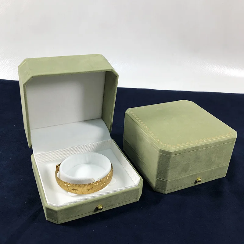 Necklace Display Organizer Octagonal Jewelry Box Ring Box Suede Bracelet Box For Jewel Display Gift Packaging Wedding Gift