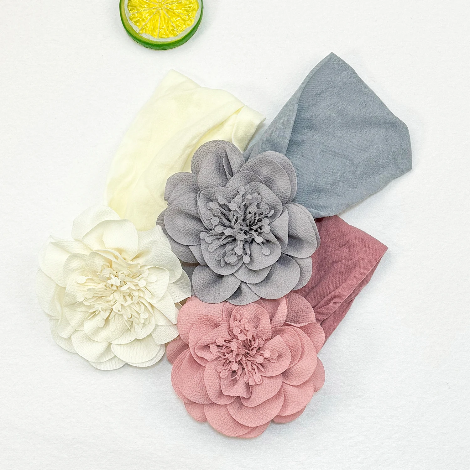 1PC Chiffon Flower Headbands Baby Girls Elastic Nylon Headbands for Baby Newborn Girls Floral Hairbands Party Hair Accessories