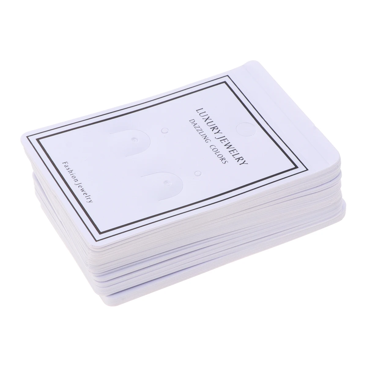

50pcs Pvc Earring Display Cards Necklace Holder Jewelry Storage Accessories Gift Packaging Box Bag 2 Pre-Cut Holes For Home Sale