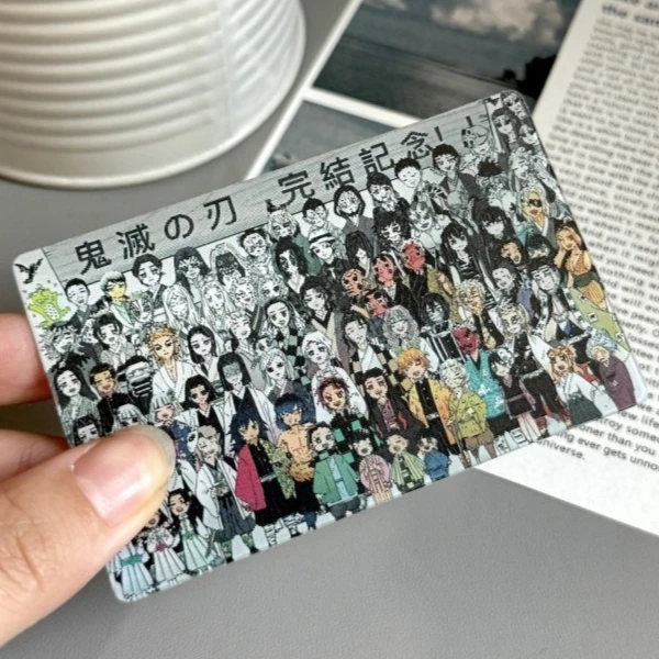 

New Demon Slayer: Kimetsu No Yaiba Grating Card Family Photo Anime Peripheral Fashion Creativity Gift Collect Commemorate