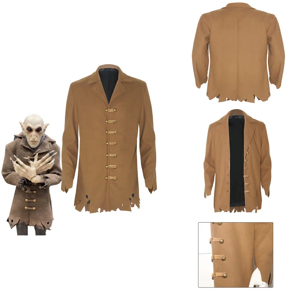 

Hot selling Nosferatu cosplay horror Earl cosplay costume men's retro gothic coat vampire coat Halloween carnival party set