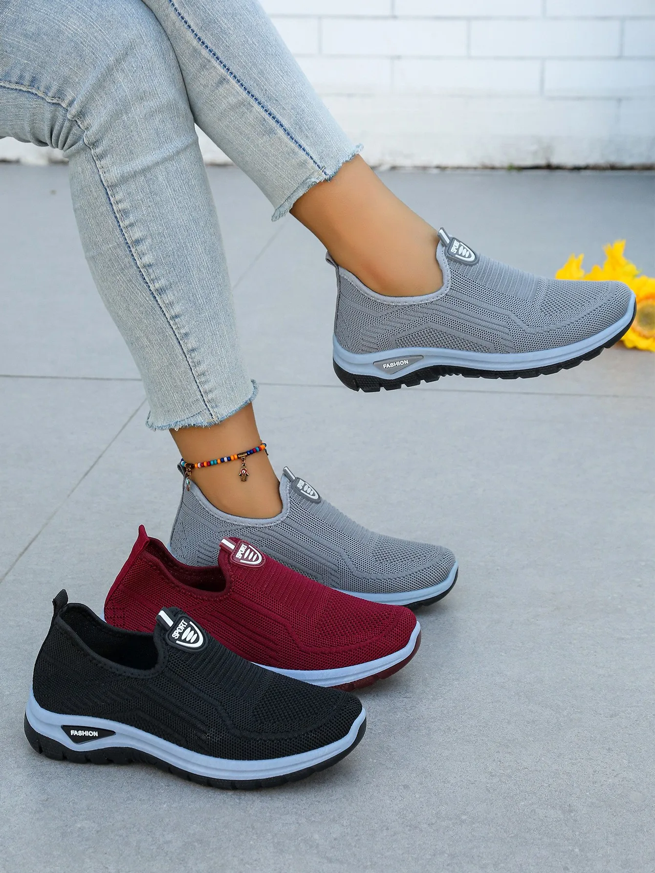 Damen Sommer Neue Atmungsaktive Slip-On Schuhe Weiche Sohle Leichtgewichtig Bequem PVC-Material Freizeitschuhe Einfach zu Tragen – Detail 14