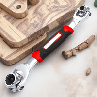52 in 1 Multi Functional Socket Wrench Set Rotating Design Non Slip Handle 8 to 19mm Universal Tool for Home Repair