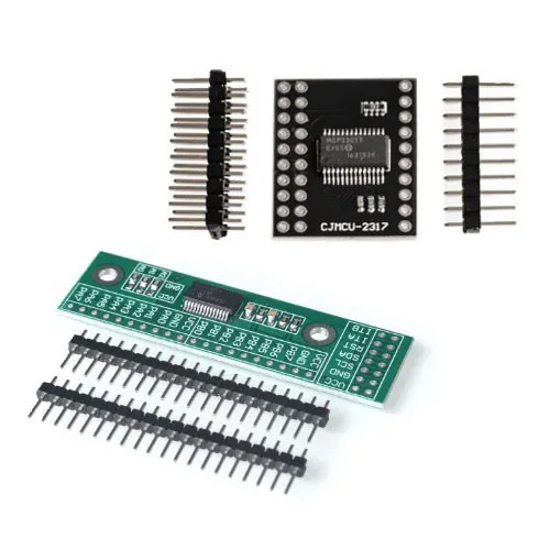 MCP23017 I2C Interface 16bit I/O Extension Module Pin Board IIC to GIPO Converter 25mA1 Drive Power Supply for Arduino and C51