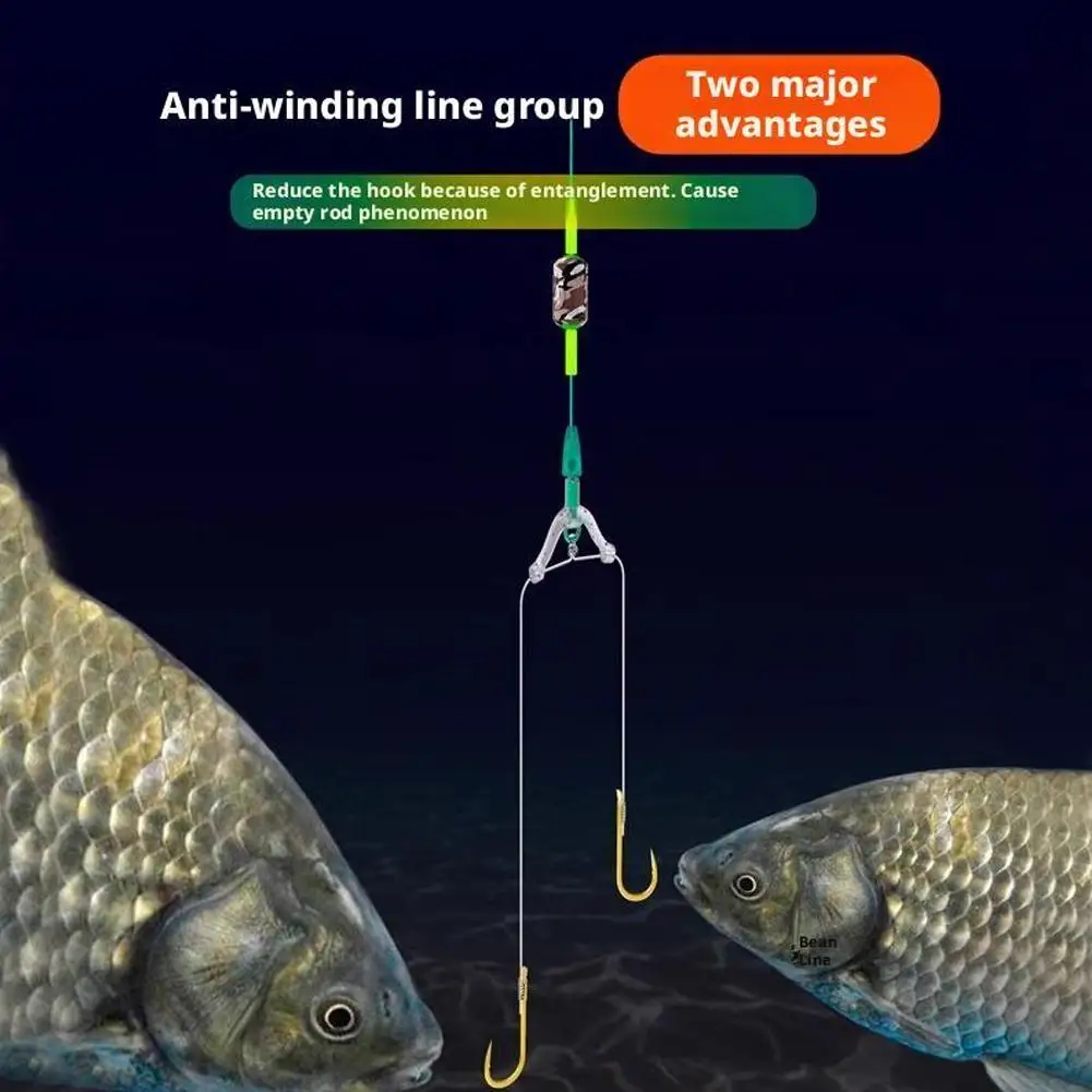 40 قطعة خط الفاصل سيليكون هوك فاصل مكافحة تشابك كم Bifurcator ل الكارب المغذية الصيد تزوير اكسسوارات معالجة