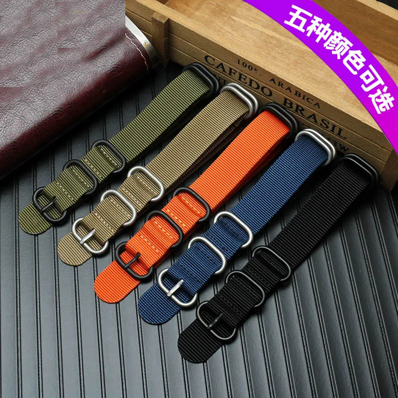 Nylon strap 18mm 20mm 21mm 22mm 23mm Watch Band Waterproof Watch Strap for Nylon Army Sport Watch For Seiko No. 5 Citizen