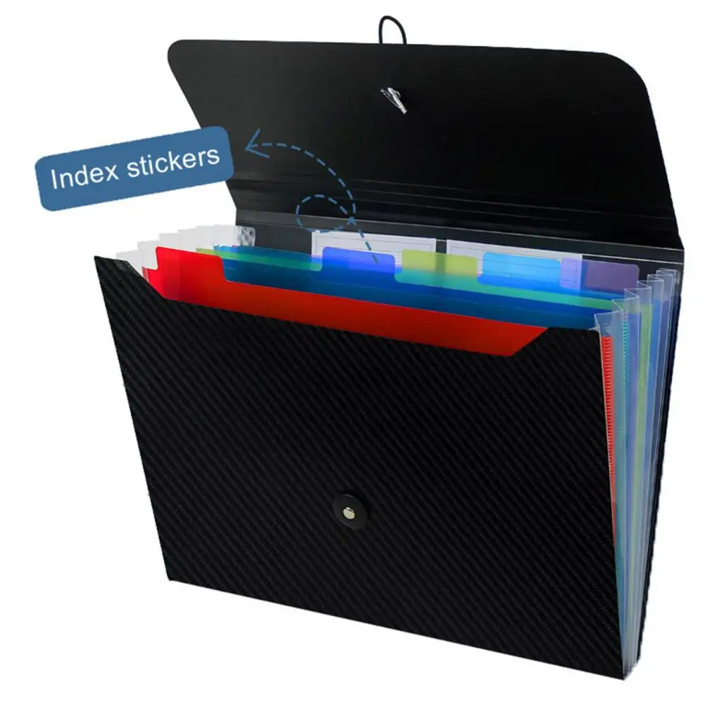 Tear-resistant File Organizer Multi-compartment Portable File Folder Organizer for Receipts Documents Paperwork for Classroom