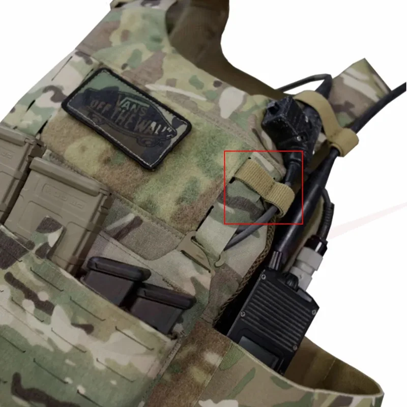 New Outdoor Tactical Gear Cable Management Set PTT Cord Retaining Rings Storage Parts
