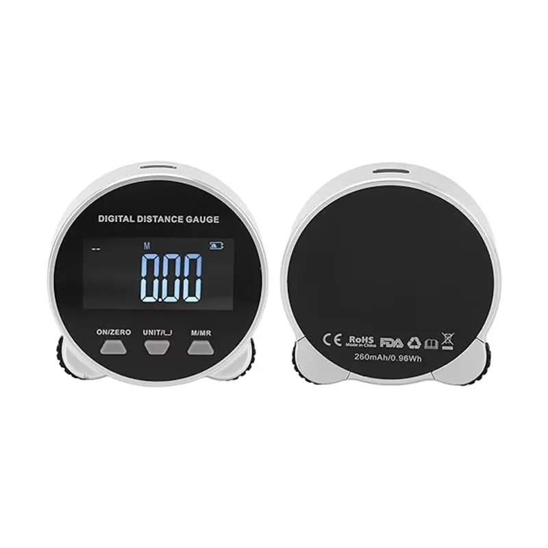 Regla de rodillo digital portátil Pantalla LED 200M para construcción y topografía Herramienta de medición y medición con carga tipo C