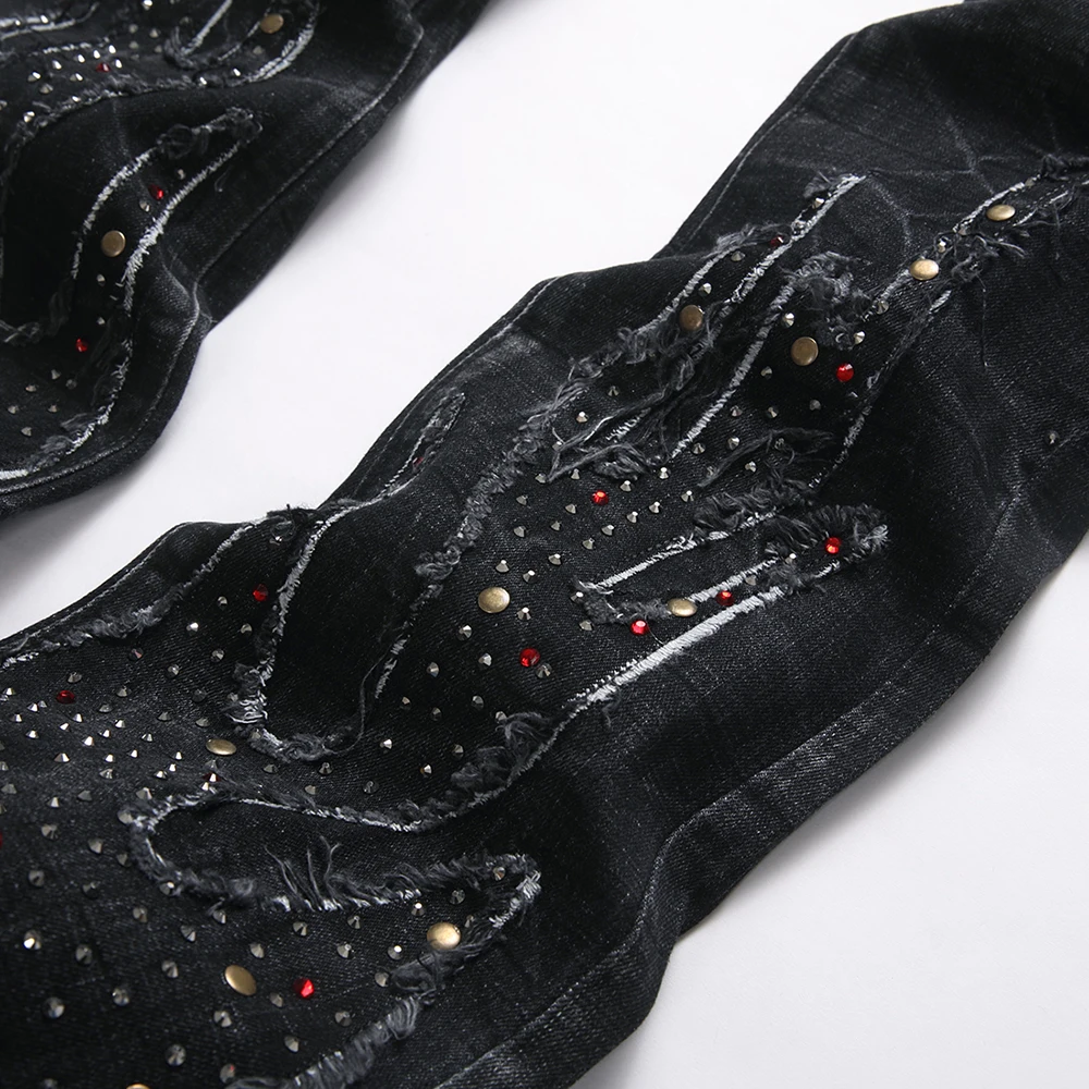 Men Crystal Rivet Stretch Deni - đánh giá và giá Men Shoes Jeans