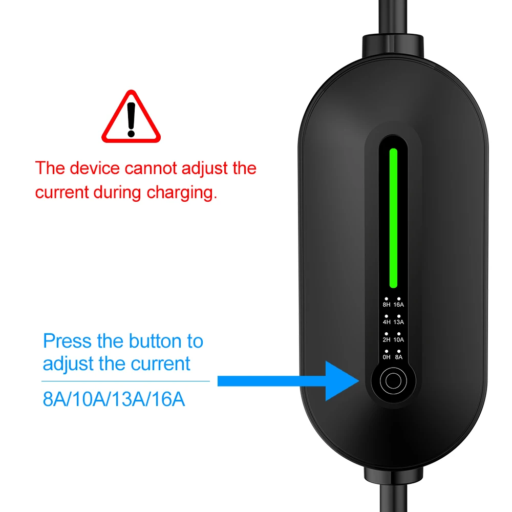 JDMEX Portable EV Charger Type2 Type1 GBT 3.5KW Charging Station 16A Adjustable Current Fast Charging for Electric Car