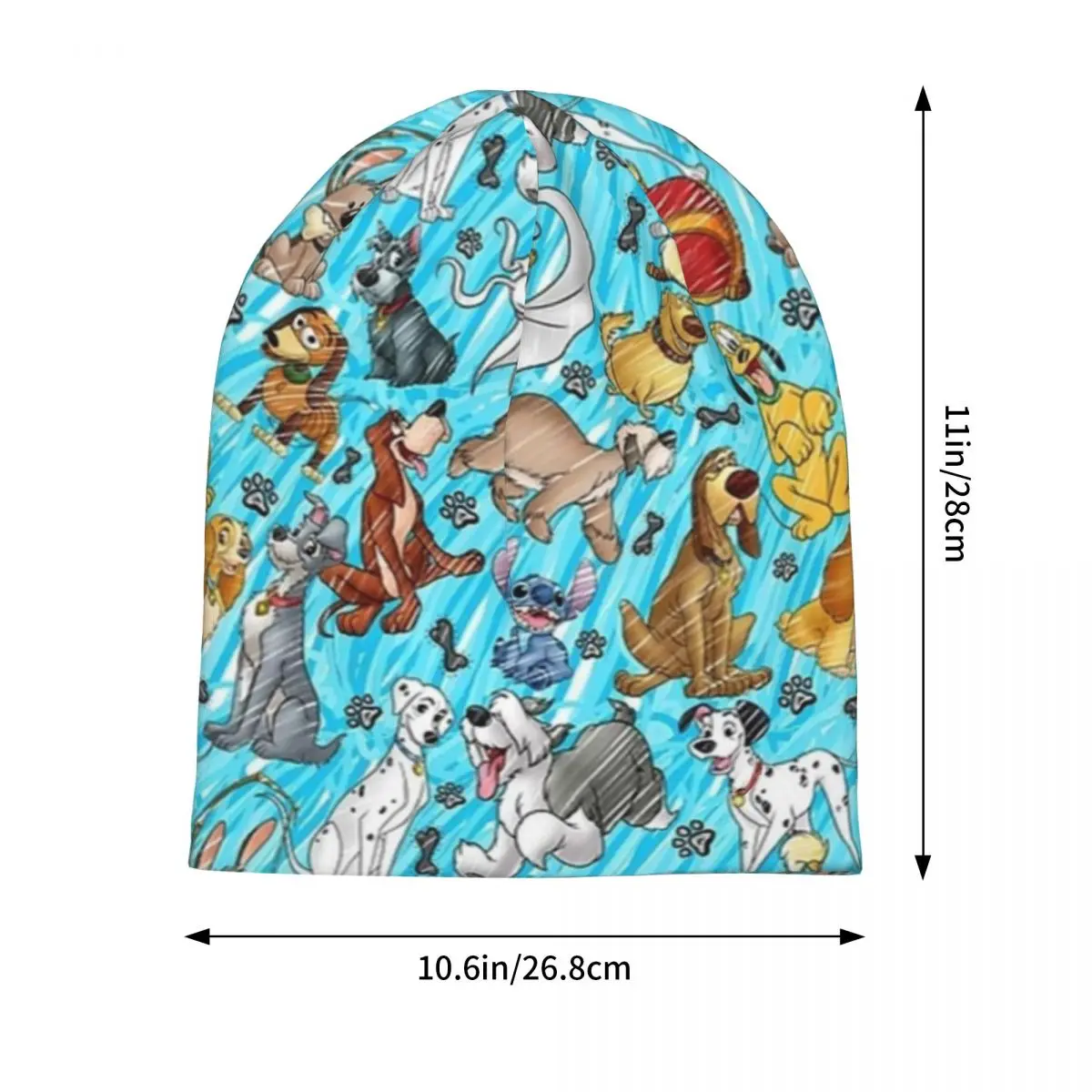 Animation Dogs Stitch Caps 101 Dalmatians Goofy Goth Men Women Skullies Beanies Hats Spring Warm Thermal Elastic Bonnet Hats