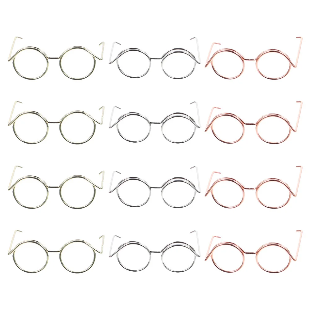 

Glasses Mini Sunglasses for Gnomes Rimmed Decor Supply Eyeglasses Bulk Black