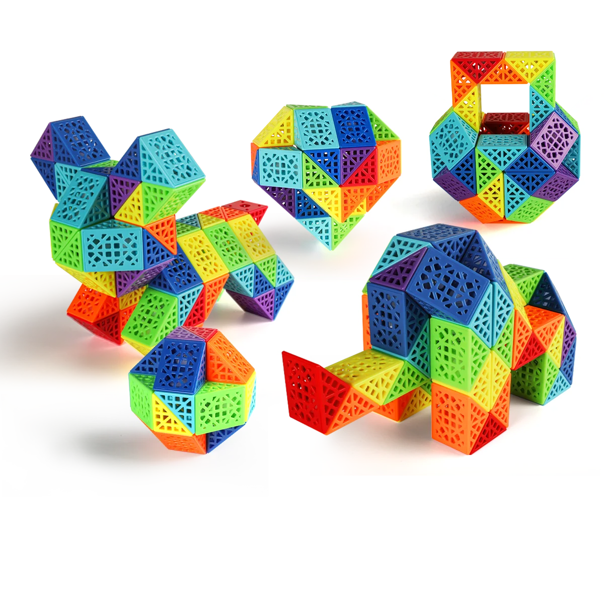 SENGSO Hollow Magic Ruler 24/36/48/60/72 Segments Blocks Magic Snake Cube Fidget Toy for Kids a Fun and Entertaining Puzzle Cube