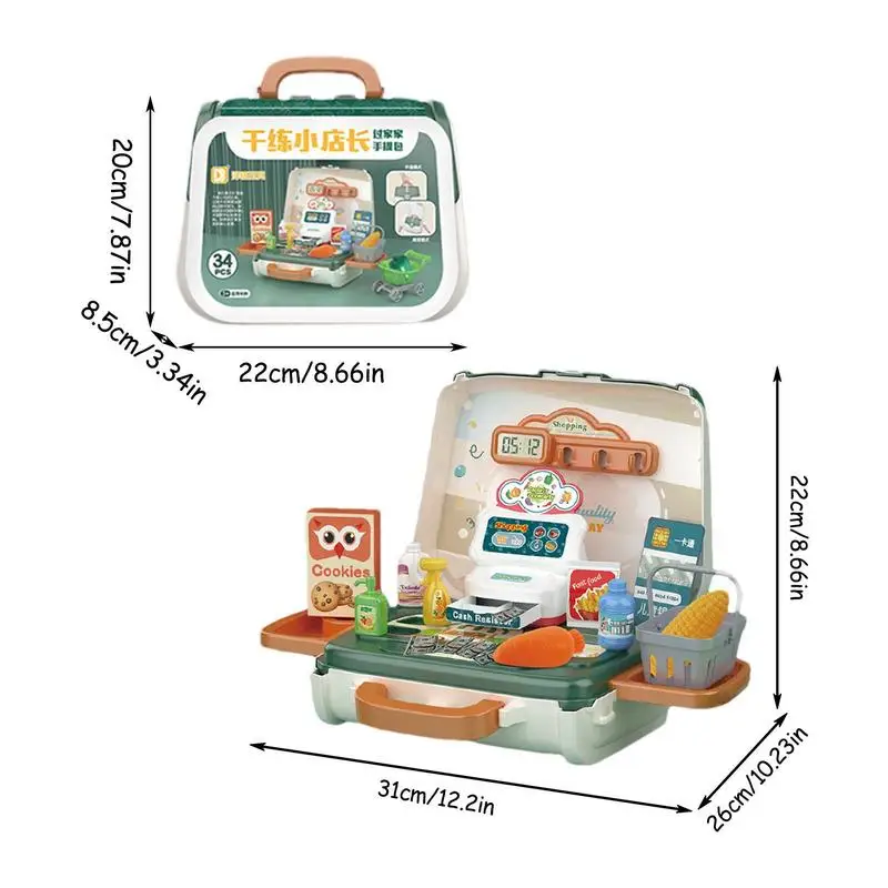 Pretend Pretend Play Handbag Set para Crianças, Interactive Kitchen Playset, Brinquedos Educativos para Crianças, Festa de aniversário