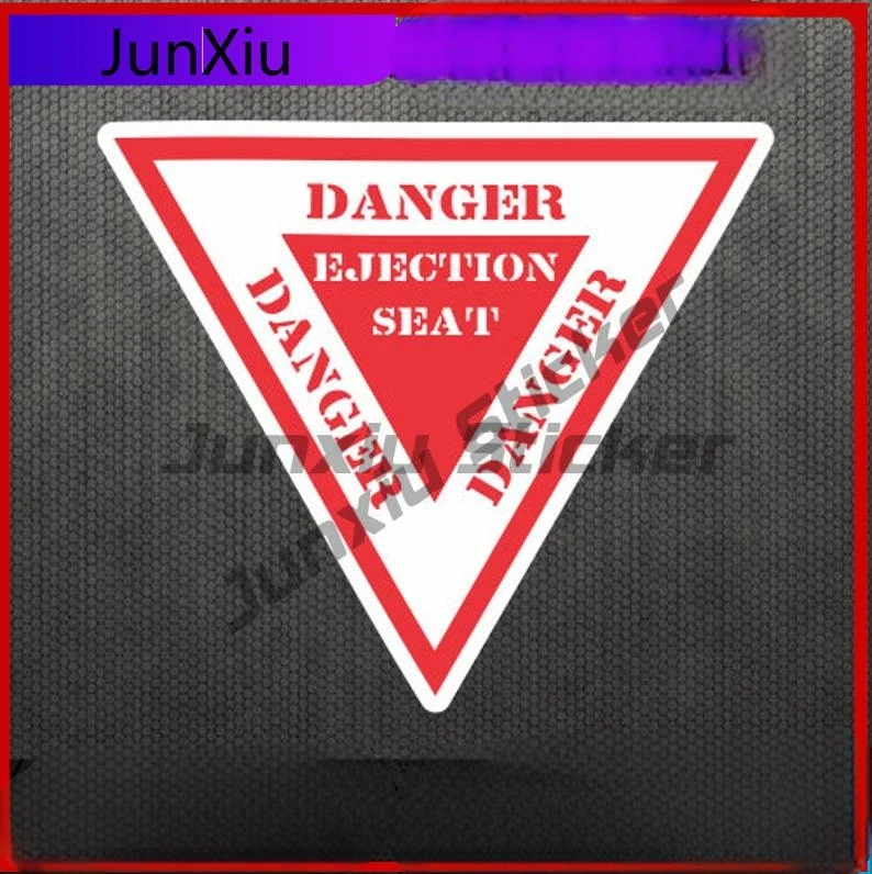 

Danger Ejection Seat Warning Sticker Vinyl Decal Funny Car Bicycle Skateboard Laptop RV Camper Windows Bumper Fighter