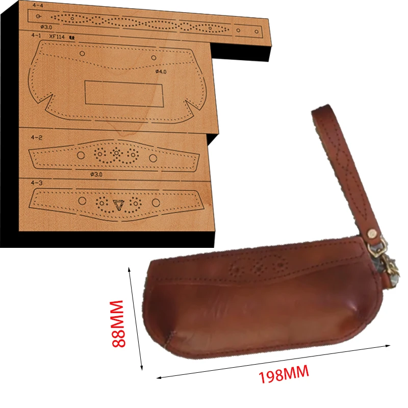 New Japan Steel Blade Wooden Die The creative pen bag  Wallet Leather Craft Punch Hand Tool Cut Knife Mould XF114