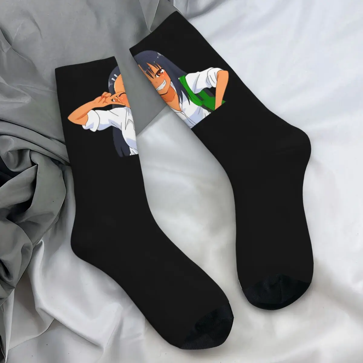 Носки Nagatoro Hayase Ijiranaide Nagatoro-san, повседневные чулки, осенние нескользящие мужские носки, удобные носки для бега с рисунком