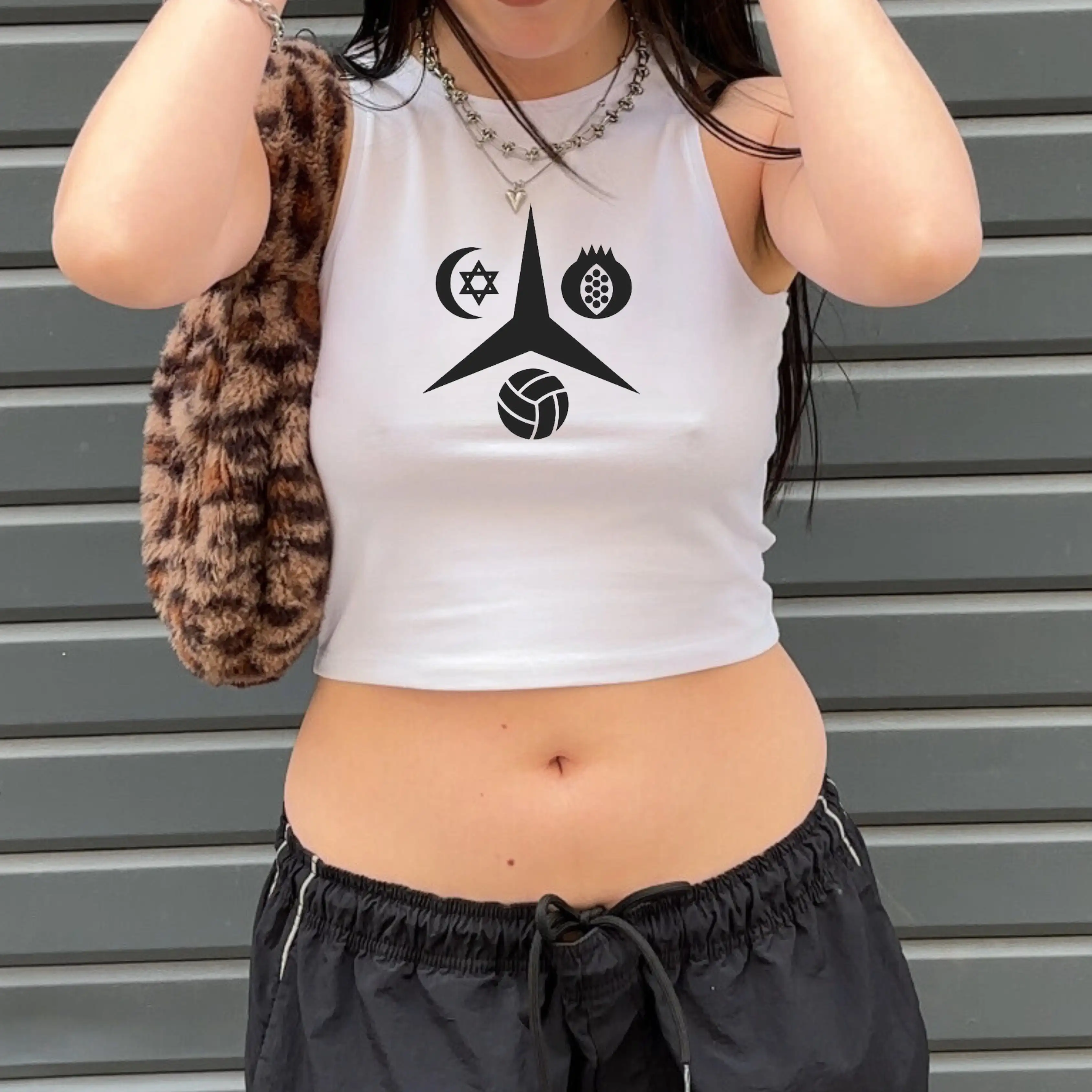 Dellafuente Graphic Tank Streetwear Y2k Rapper Singer Top Women Short Sleeve Harajuku High Street Loose Tees Female Clothing