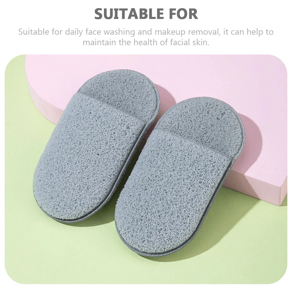 4 قطع من إسفنجات غسيل الوجه اللطيفة لتنظيف الوجه وإزالة المكياج وسادات تقشير ناعمة أدوات العناية بالبشرة