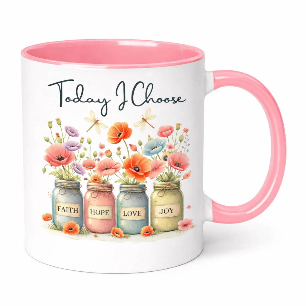 Inspirational Flower Ceramic Mug, 