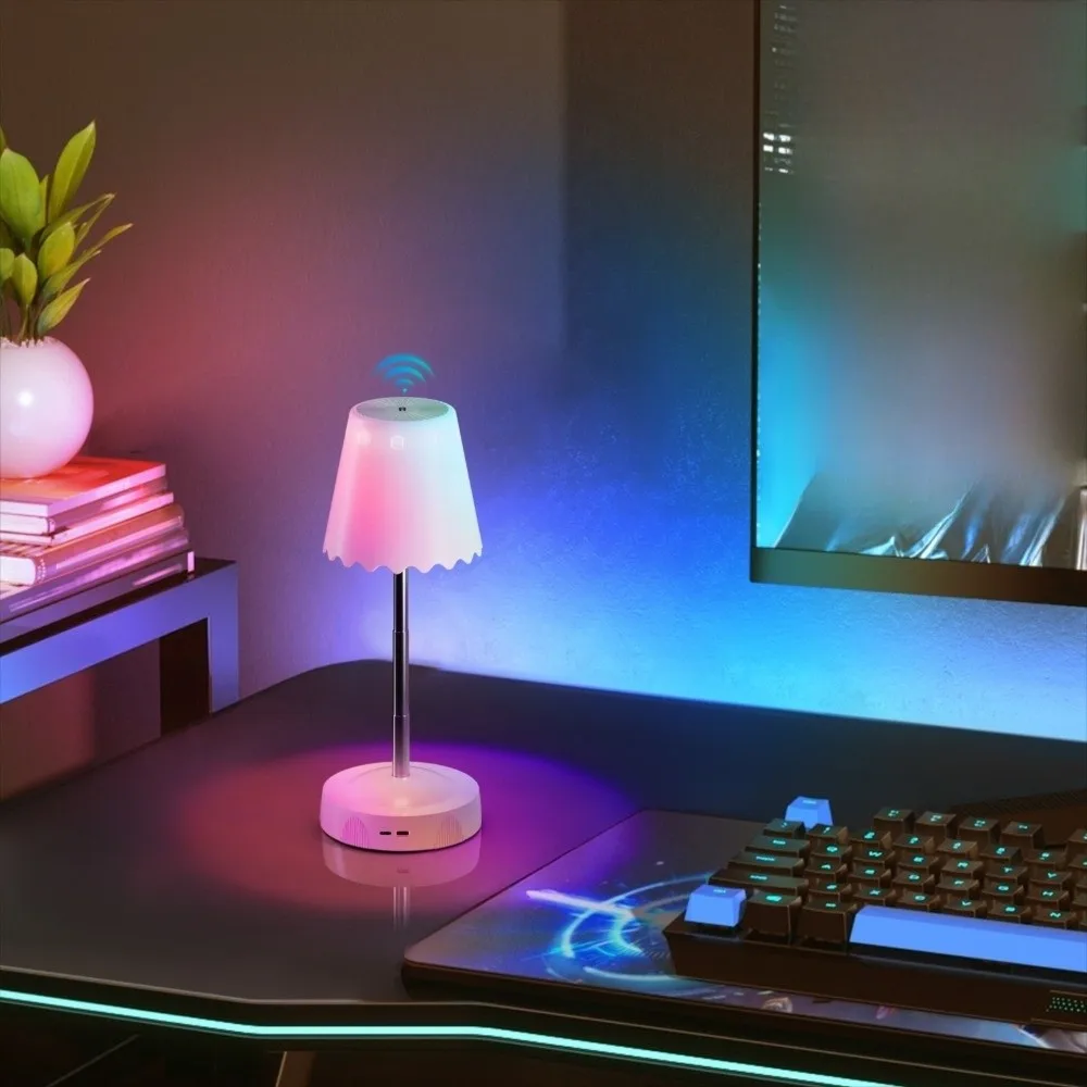 

Rechargeable RGB LED Night Lamp Gesture Control Adjustable Hand Gesture Sensor Light Home Decor Creative Room Bedside Lamp