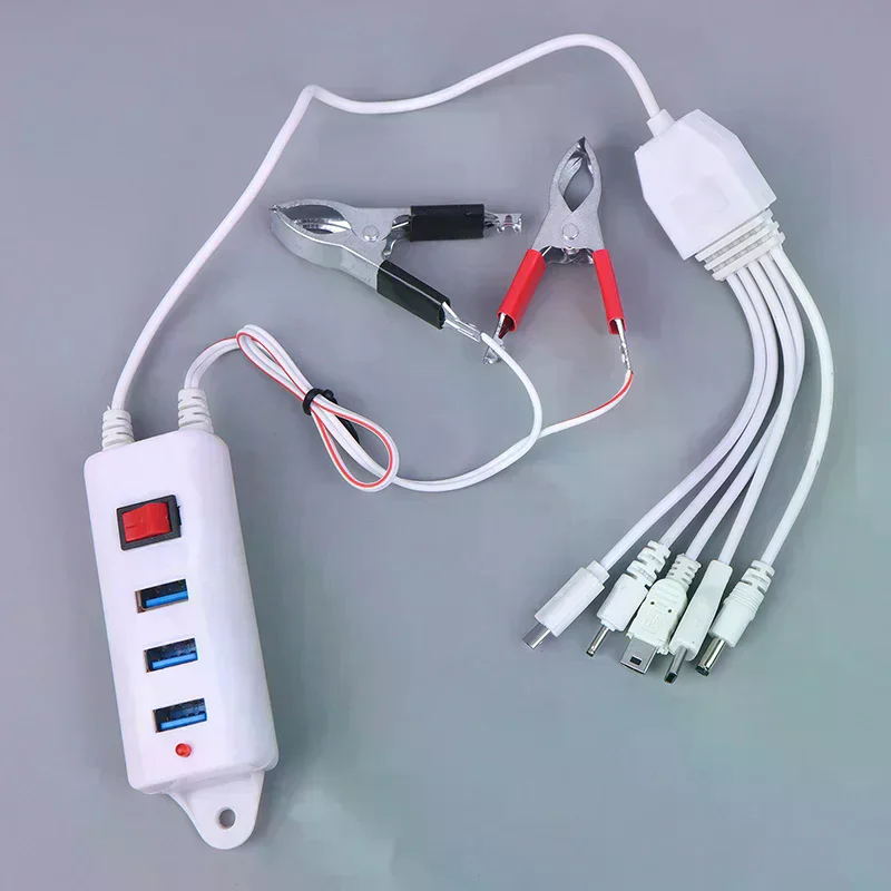3USB Clip With Switch Charger Mobile Phone Charger USB Interface Universal Battery Mobile Phone Charger