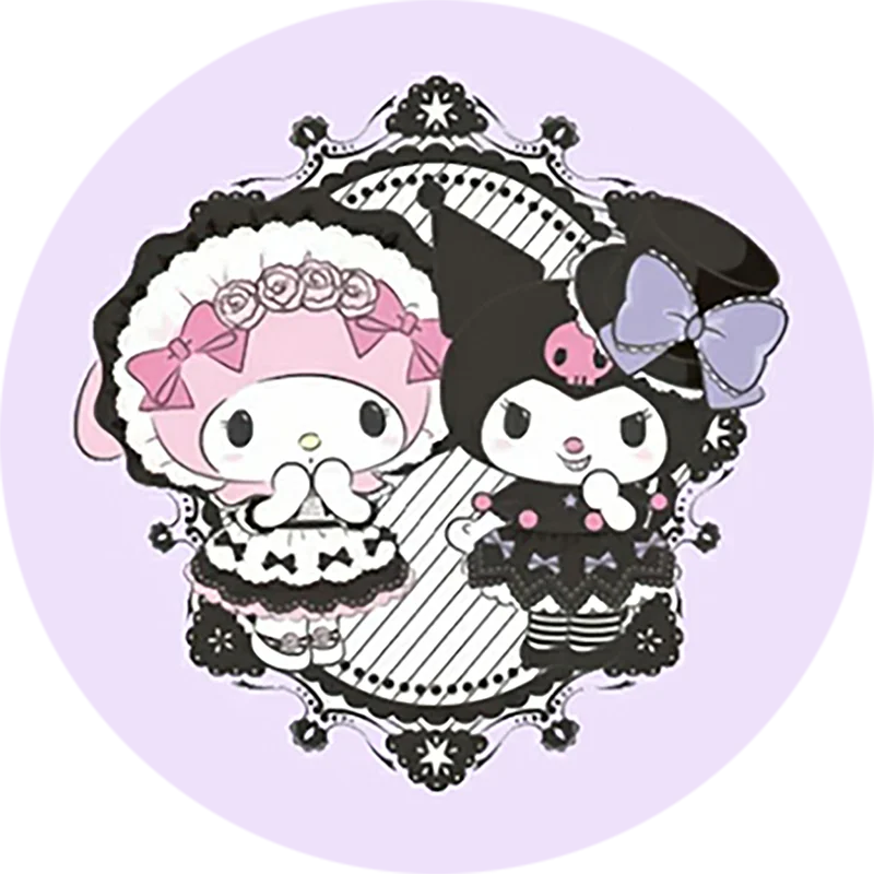 Soporte para teléfono móvil Popping KUROMI soporte circular anticaída usado para Iphone 15 16 Pro Max HUAWEI Mate 70 Pro soporte plegable