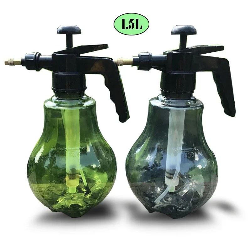 Regadera de plástico para jardinería doméstica, rociador neumático, botella de agua de mano, regadera, 1 unidad