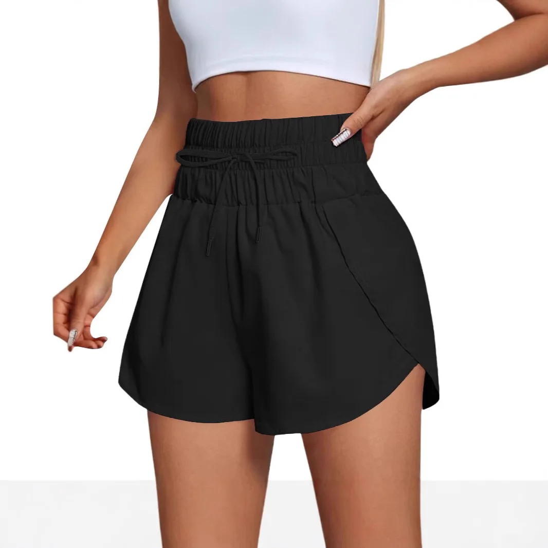 New Summer Women's Shorts High Waist Casual Solid Color Elastic Waist Basic Versatile Fashion Hot Pants