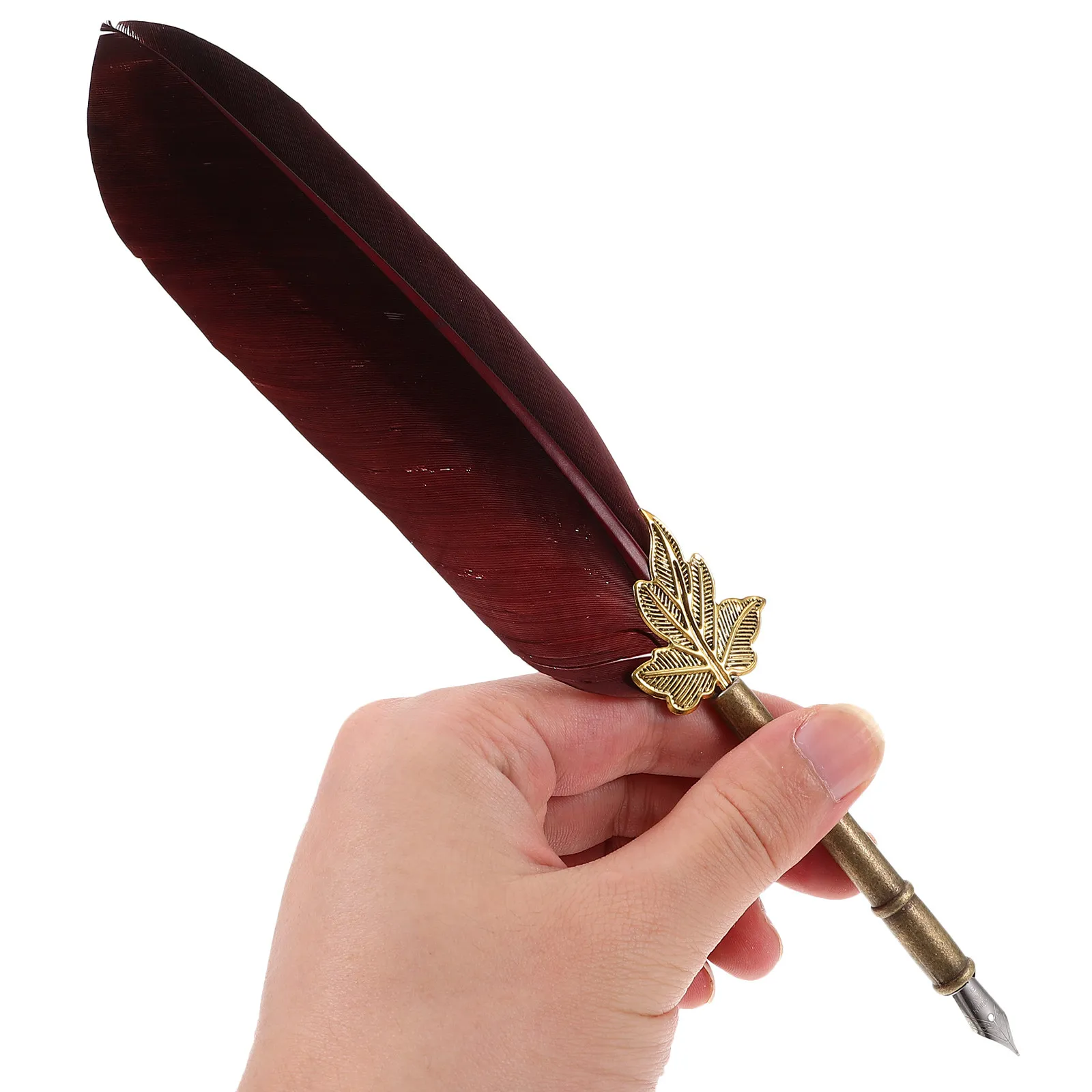 

Многоразовая каллиграфическая ручка-кисть с искусственным пером, металлическим корпусом и удобной рукояткой, сменный стержень для подписи на свадьбу и для офиса