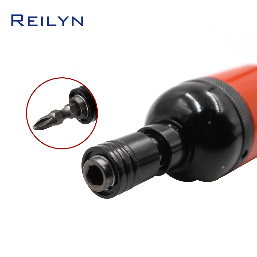 Reilyn 1/4 Air Screwdriver Straight Handle M5 50N.M for Furniture Install Appliance Repair Industrial Grade Pneumatic Driver