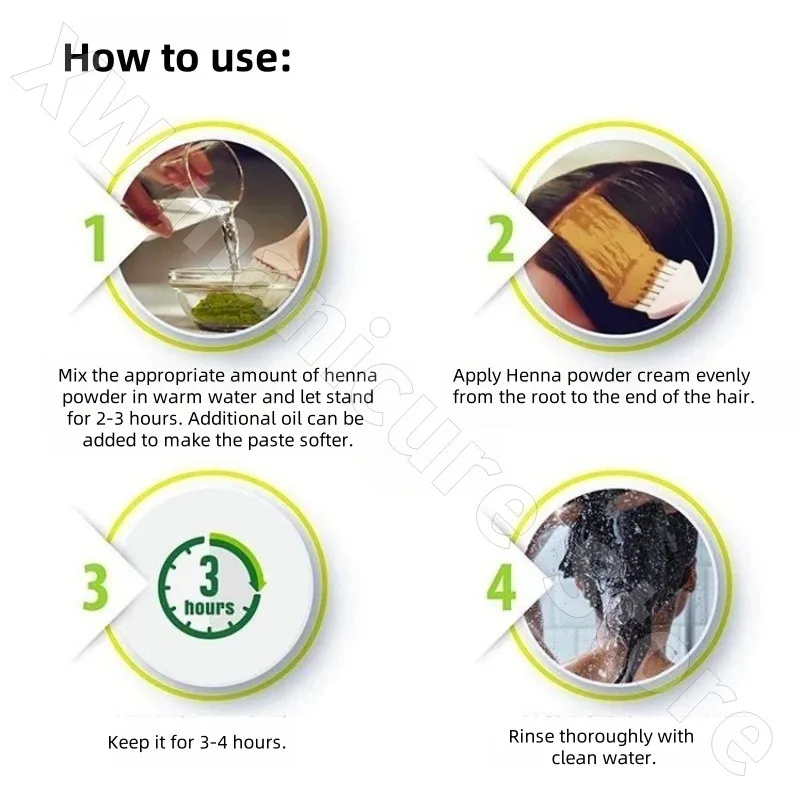 Indian Plant Hair Dye Henna Powder Hair Dye Care Two-in-one Natural Gray Hair Protection Nourishing and Repair 150g