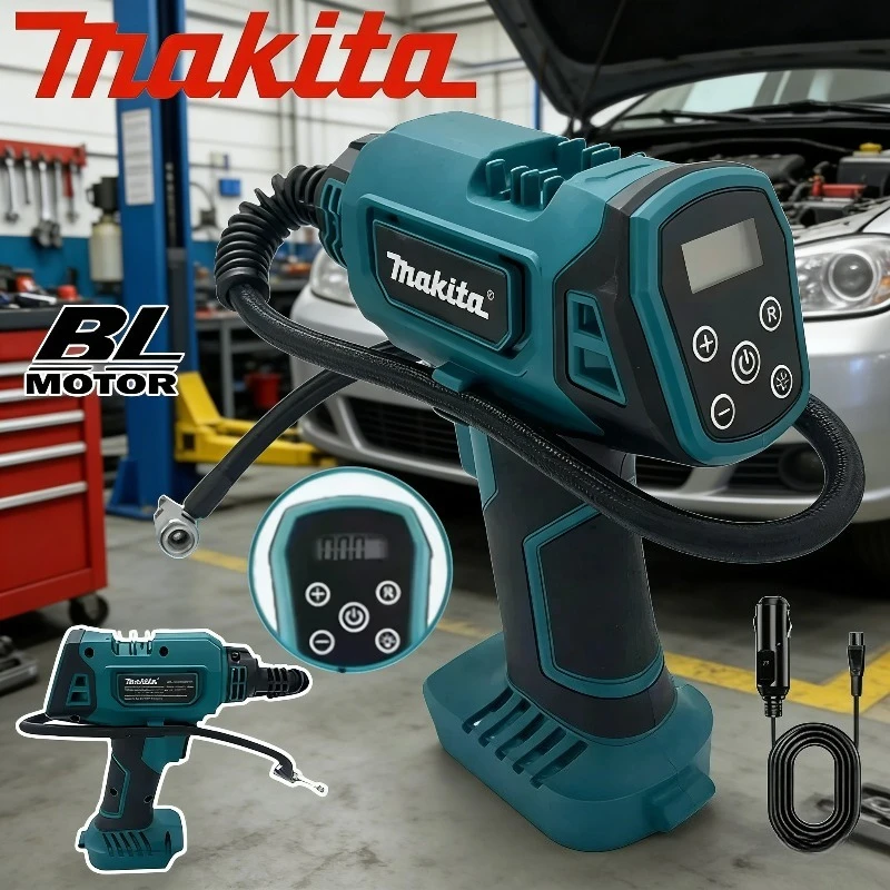 

Электрический насос Makita, автомобильный компрессор, автоматический ручной компрессор, электроинструмент 18В