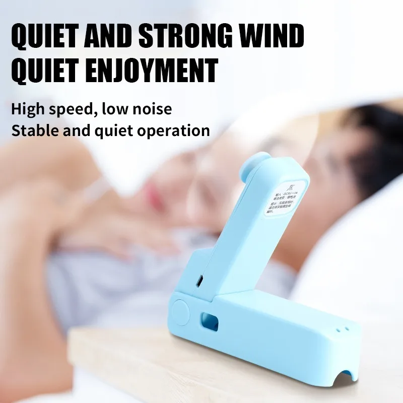 Folding Handheld Mini Fan with Strong Wind Power Charging Portable Creactive Mute Mini Fans for Outdoor Travel Sleeping Summer